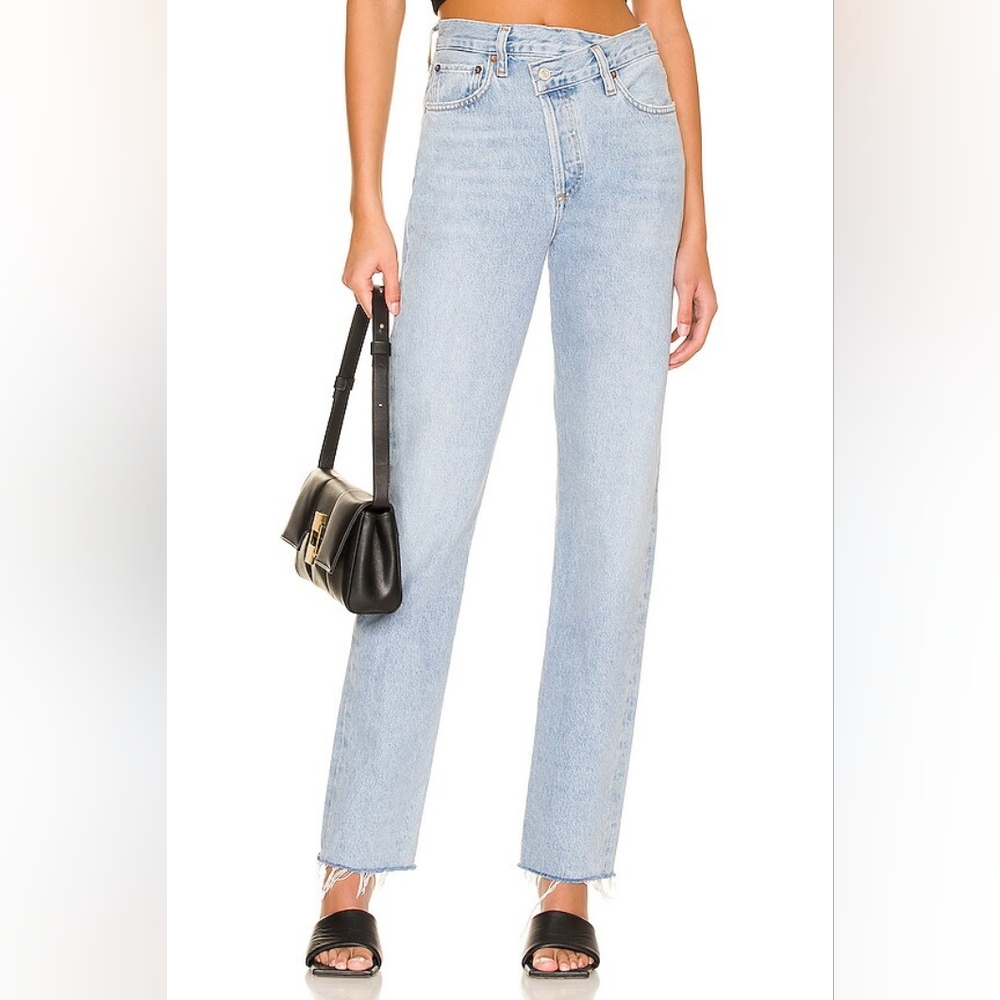AGOLDE Criss Cross Straight Jeans in Dimension